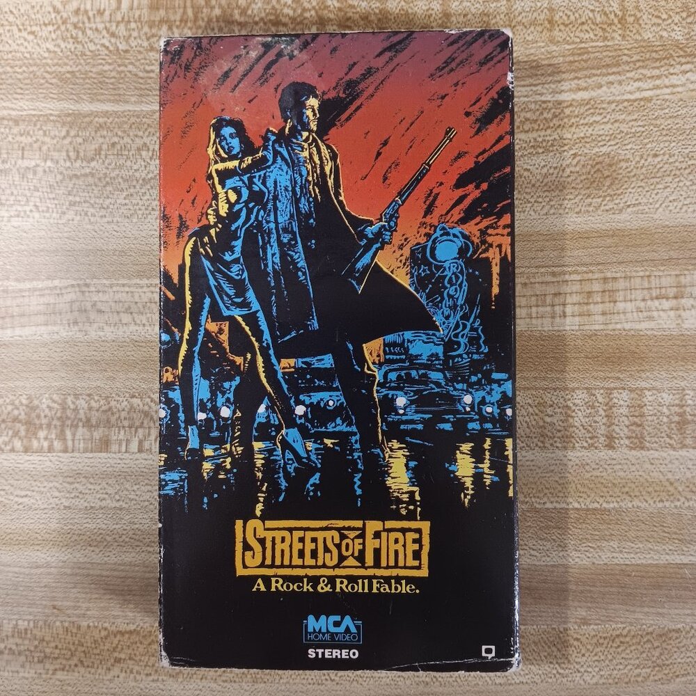 Streets of Fire Rock & Roll Fable 1984 VHS Michael Pare Diane Lane Moranis VTG